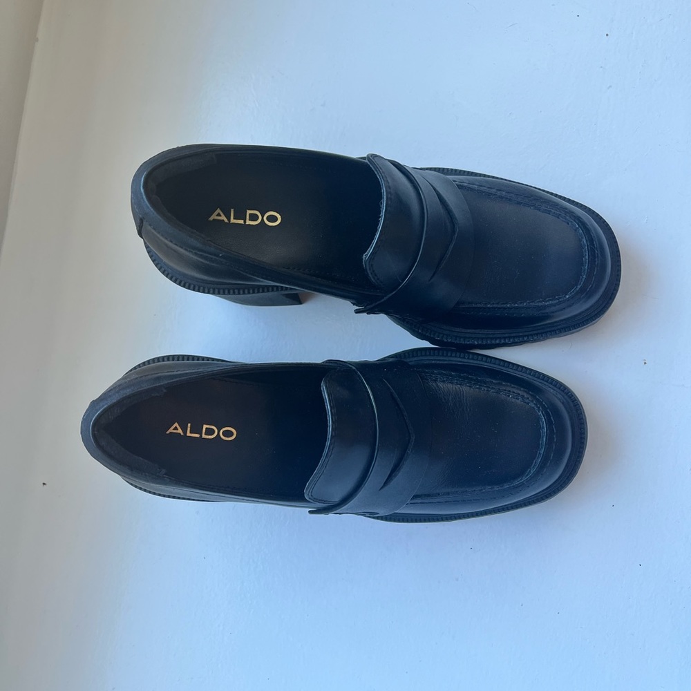 ALDO loafers with a heel, brand new, out of box, never worn outside.